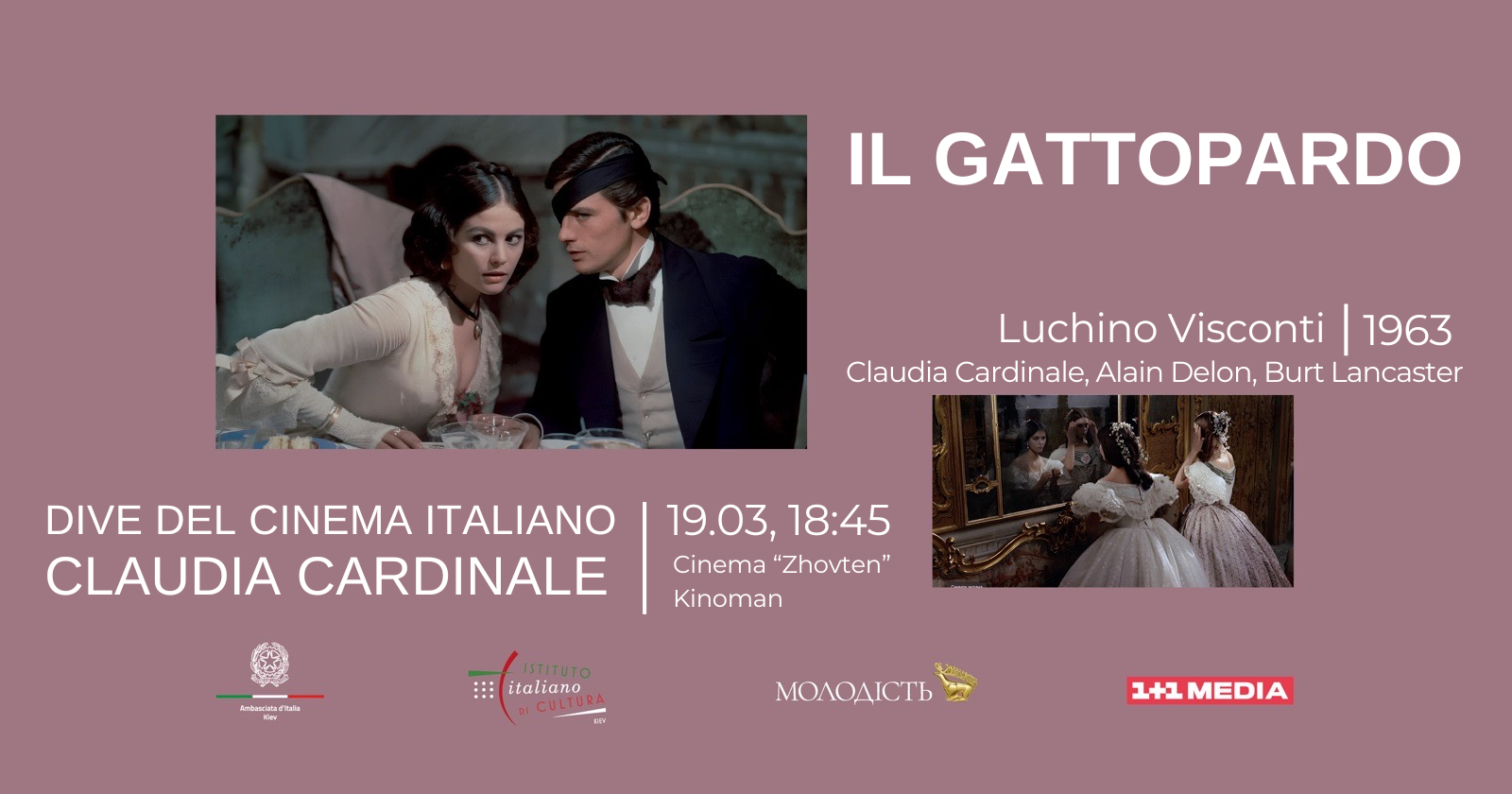 Proiezione del film Il Gattopardo, regia di Luchino Visconti 19.03